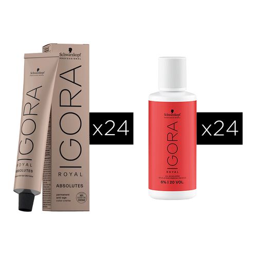 Combo 24 Tinturas Igora Royal Absolutes + Oxidantes Schwarzkopf