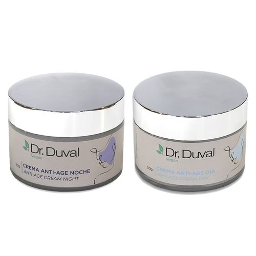 Kit Vegano Crema Día x50g + Crema Noche x50g Anti-Age Dr. Duval