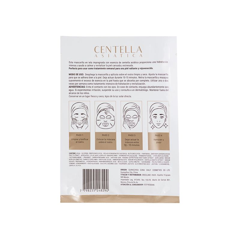 MASC X38 CENTELLA Y HIALURONICO CELEBRITY