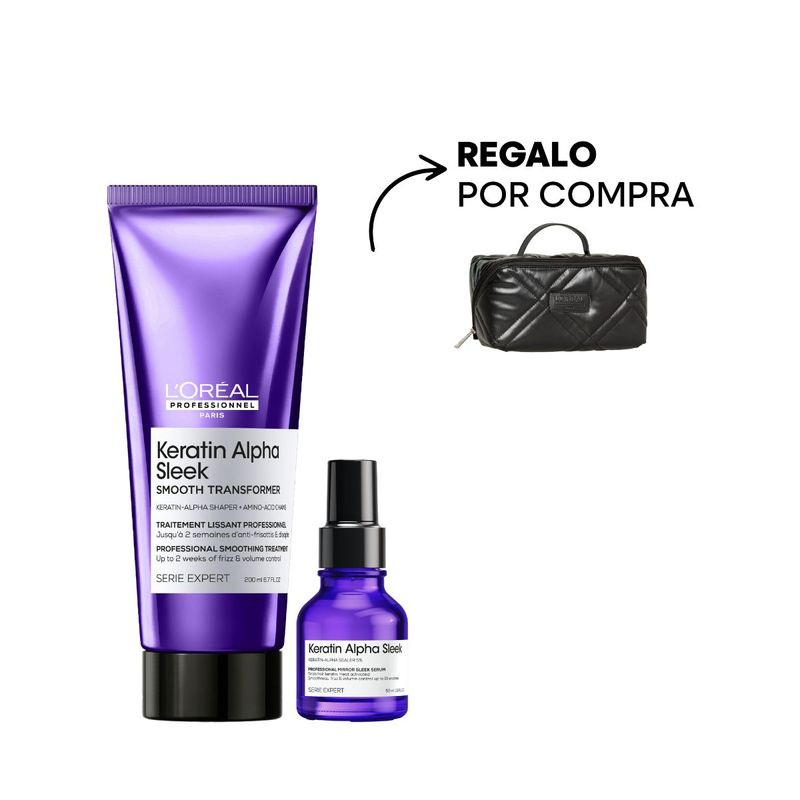 Kit Tratamiento + Sérum Keratin Alpha Sleek | Serie Expert | L'Oréal Professionnel