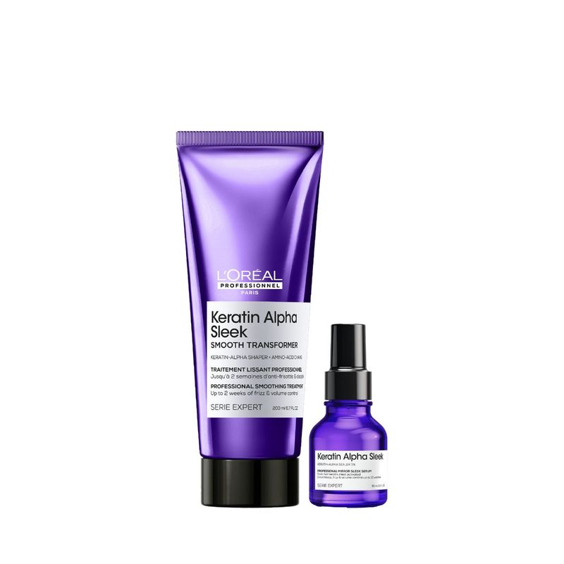Kit Tratamiento + Sérum Keratin Alpha Sleek | Serie Expert | L'Oréal Professionnel