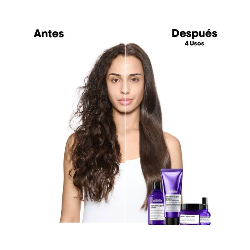 Kit Tratamiento + Sérum Keratin Alpha Sleek | Serie Expert | L'Oréal Professionnel