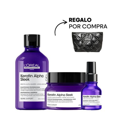 Kit Shampoo + Máscara + Sérum Keratin Alpha Sleek | Serie Expert | L'Oréal Professionnel