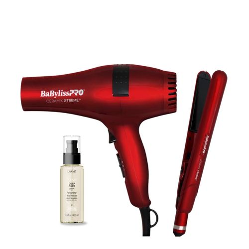 Combo Plancha + Secador Ceramix Xtreme 5572 + Serum Deep Care | Babyliss + Lakmé