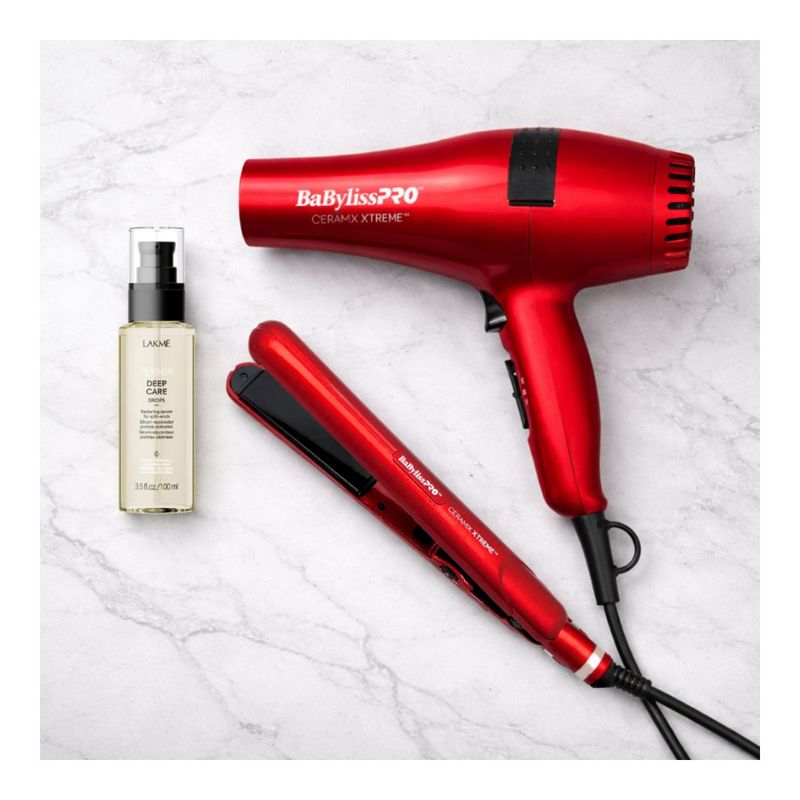 Combo Plancha + Secador Ceramix Xtreme 5572 + Serum Deep Care | Babyliss + Lakmé