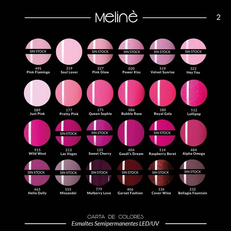 Combo 5 Esmaltes Semipermanentes Gel Uv/led Meliné