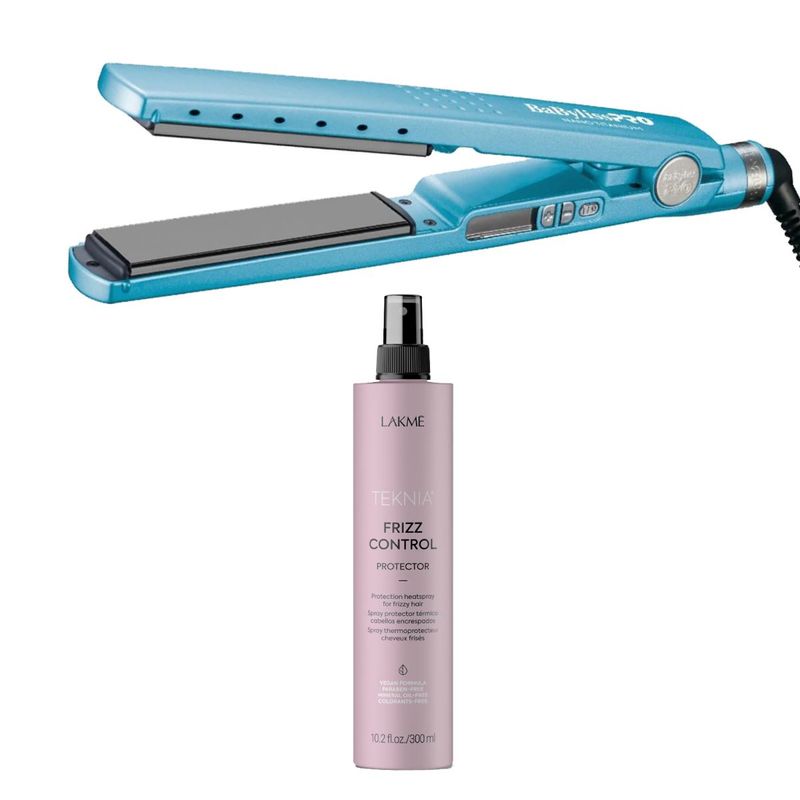 Combo Plancha 4091 Dig/Wet + Spray Protector Térmico Frizz Control | Babyliss & Lakmé