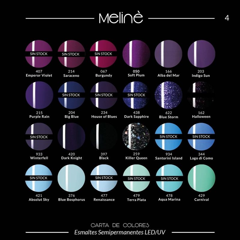 12 Esmaltes Semipermanentes Meline