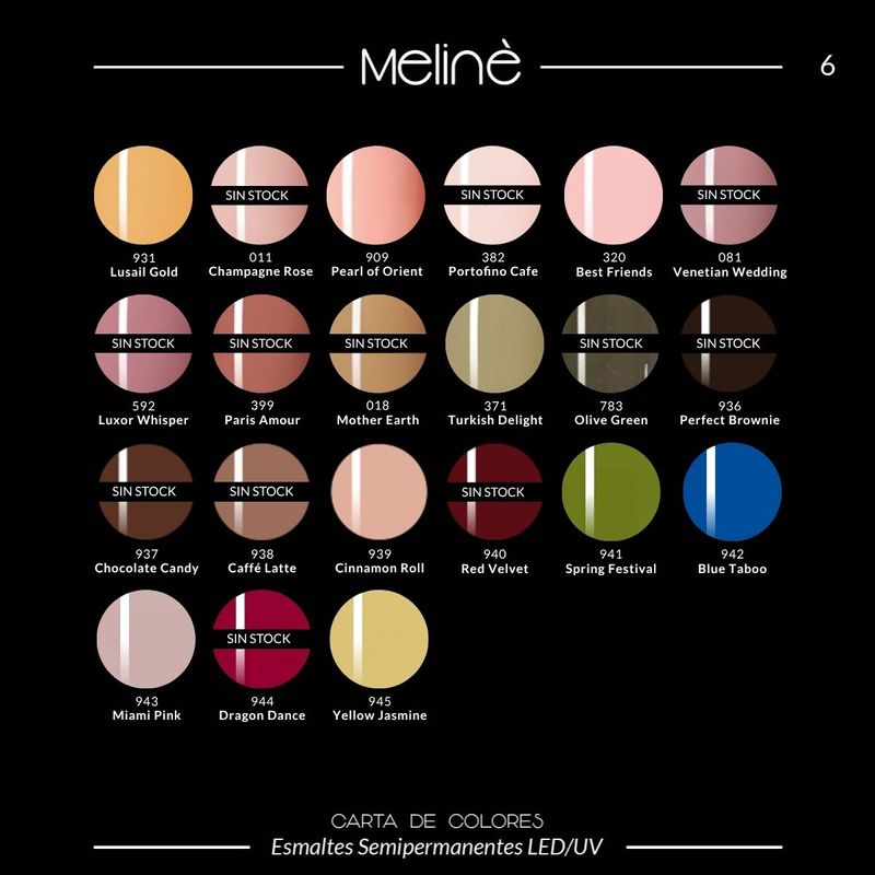 12 Esmaltes Semipermanentes Meline
