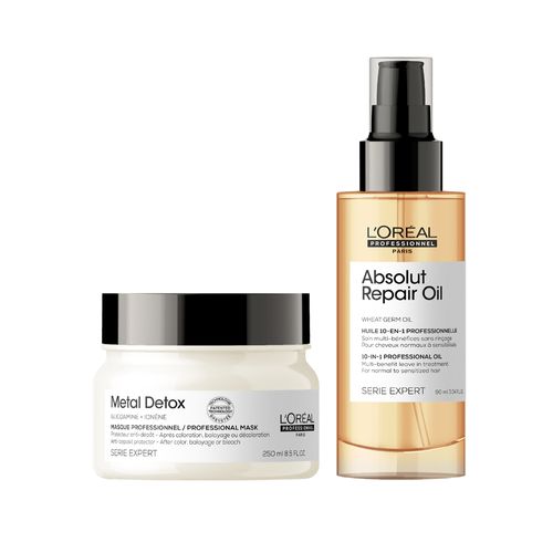 Kit Máscara Metal Detox + Spray Absolut Repair L'Oréal Professionnel