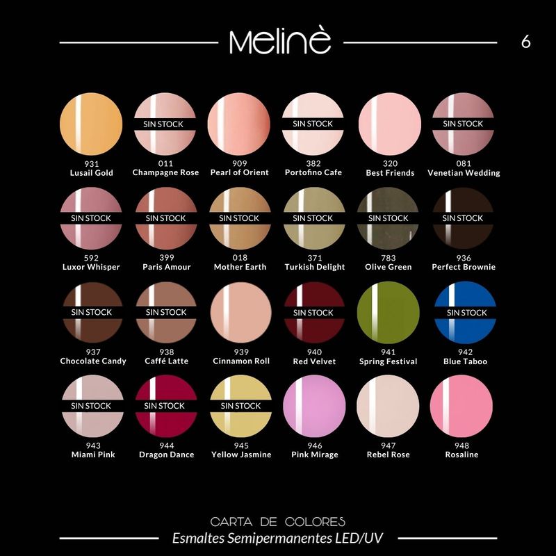 24 Esmaltes Semipermanentes Meline