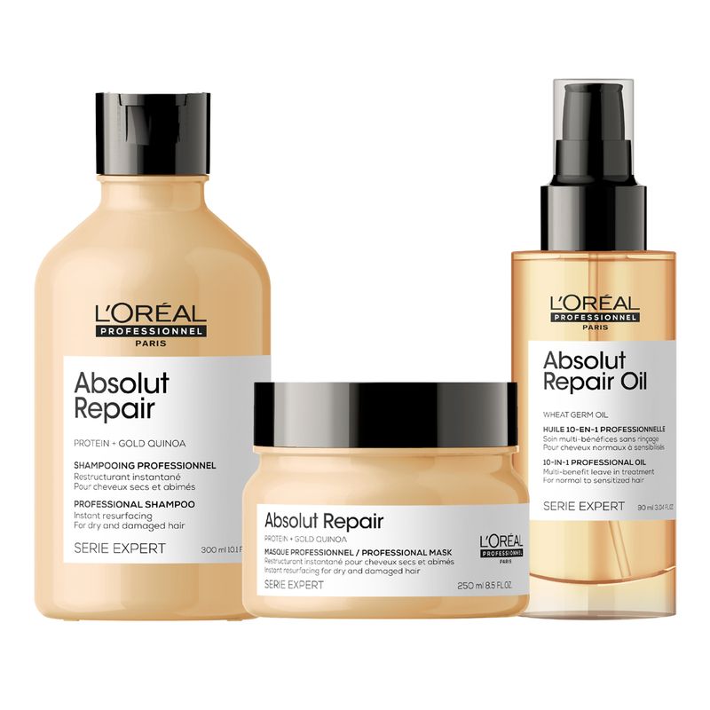 Kit Shampoo + Máscara + Spray 10 en 1 Absolut Repair L'Oréal Professionnel