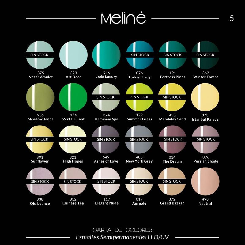 Combo 4 Esmaltes Semipermanentes Gel Uv/led Meliné