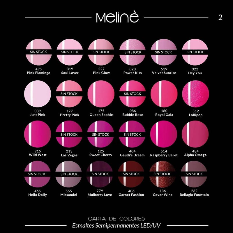 Combo 8 Esmaltes Semipermanentes Gel Uv/led Meliné