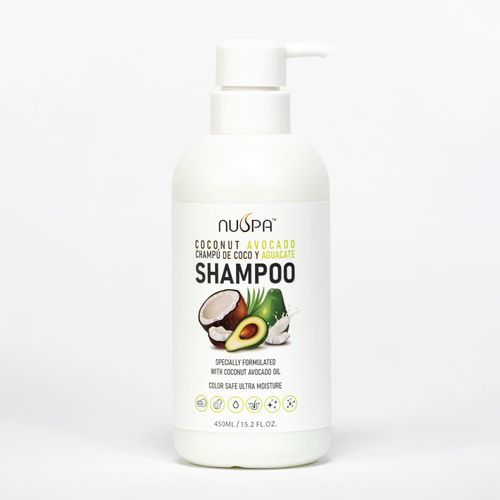 Shampoo Todo tipo de cabello Coco y Aguacate x450ml Nuspa