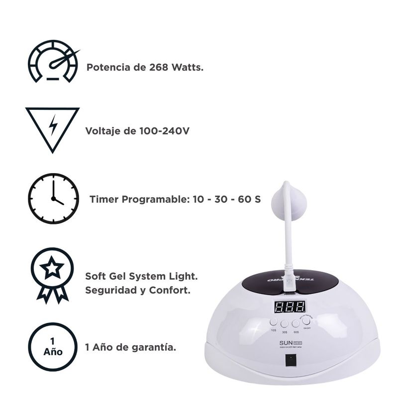 CABINA LED/UV 268W POWERFUL TEKNIKPRO