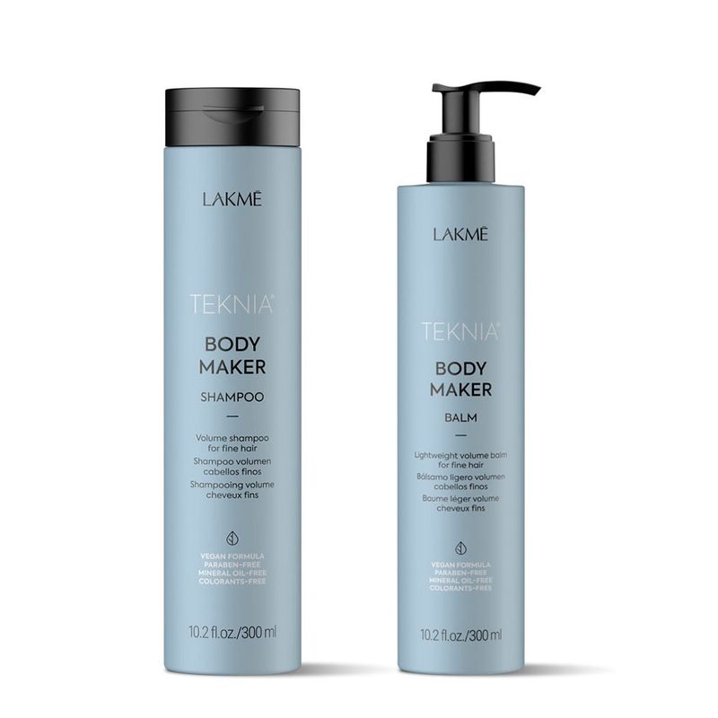 Combo Chico Voluminizador Cabellos Finos Body Maker Lakme