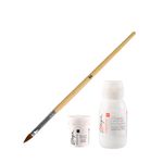 Kit Thuya Pincel + Polvo Acrílico para Construcción de Uñas + Líquido de esculpir