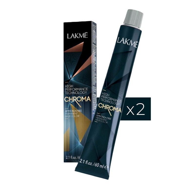 Combo 2 Tinturas Sin Amoníaco High Performance x60ml Chroma Lakmé