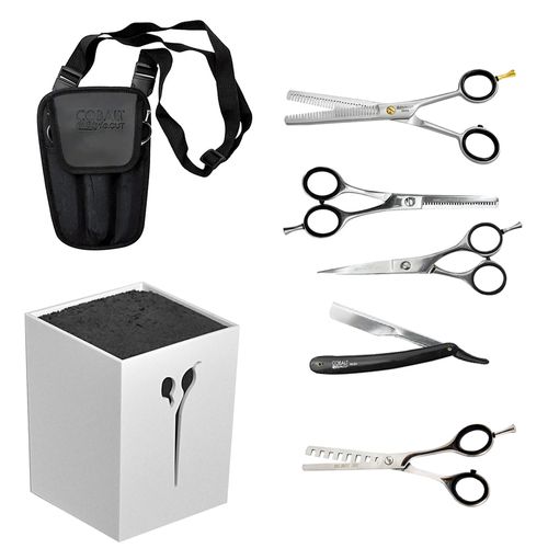 Combo Barbería tijeras + Posatijeras