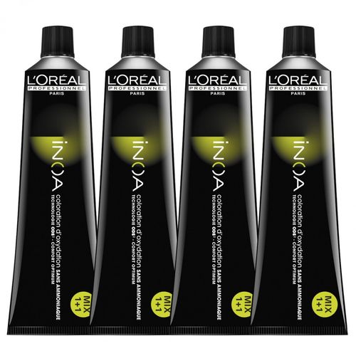 Kit Coloración: 4 Tinturas Inoa Loreal Professionnel sin Amoníaco