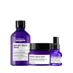 Kit Shampoo + Máscara + Sérum Keratin Alpha Sleek | Serie Expert | L'Oréal Professionnel