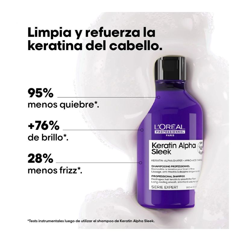 Kit Shampoo + Máscara + Sérum Keratin Alpha Sleek | Serie Expert | L'Oréal Professionnel