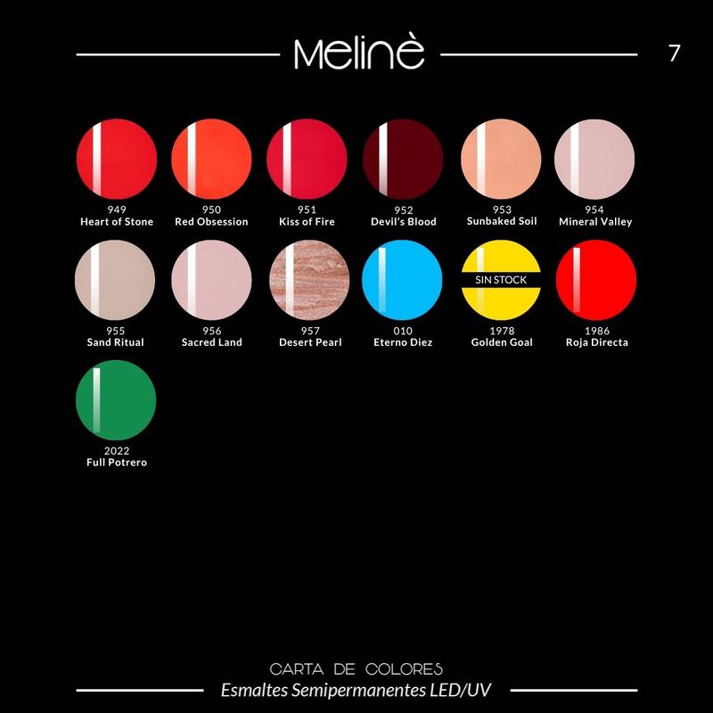 Combo 6 Esmaltes Semipermanentes Meliné